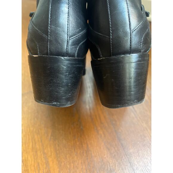 Cole Haan Etta II Black Leather Ankle Bootie with Buckle Strap Size 8.5 - Picture 4 of 8